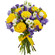 bouquet of yellow roses and irises. Kazan