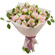 bouquet of lisianthuses carnations and alstroemerias. Kazan