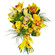 Yellow bouquet with roses and orchids