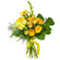 Yellow bouquet of roses and chrysanthemum. Kazan